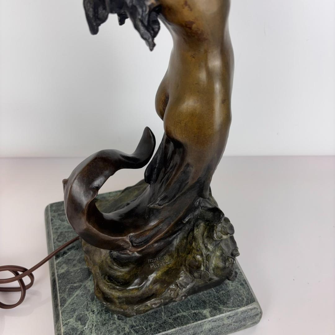 アンティーク ヴィンテージ イタリア製 ブロンズ像 ランプ 高さ約50㎝