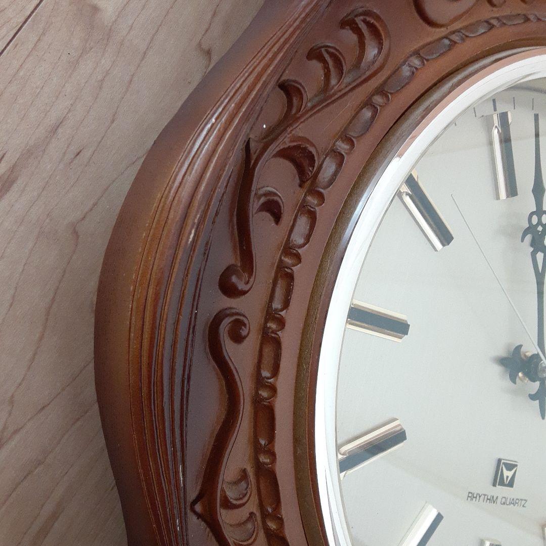 CITIZEN　クオーツ　掛時計 木製フレーム　約45cm　水晶時計　レトロ