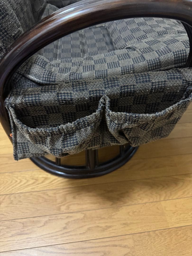 リクライニングチェア　オットマン付き　360度回転