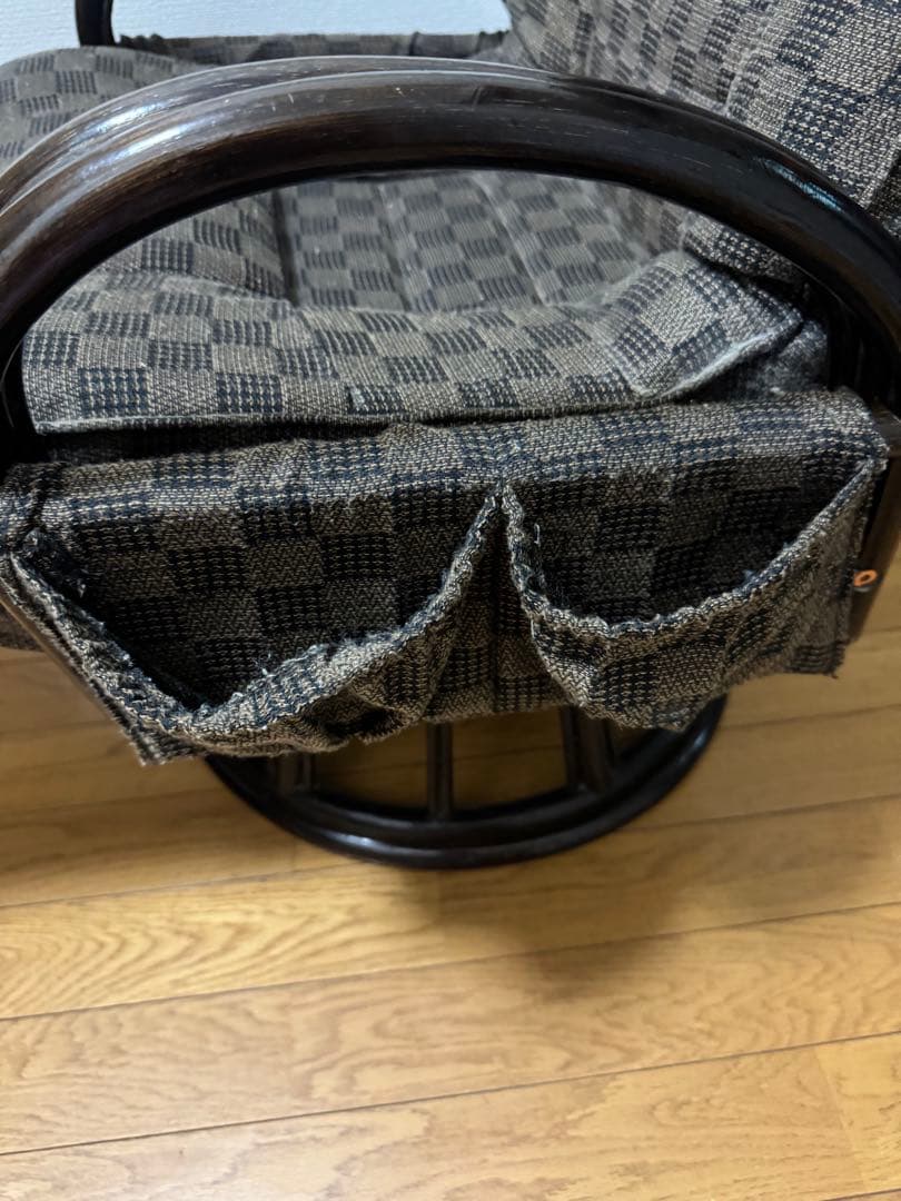 リクライニングチェア　オットマン付き　360度回転