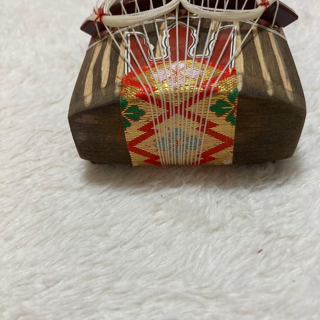 13弦　ミニ琴セット　楽譜付き　短琴　ミニチュア　置物