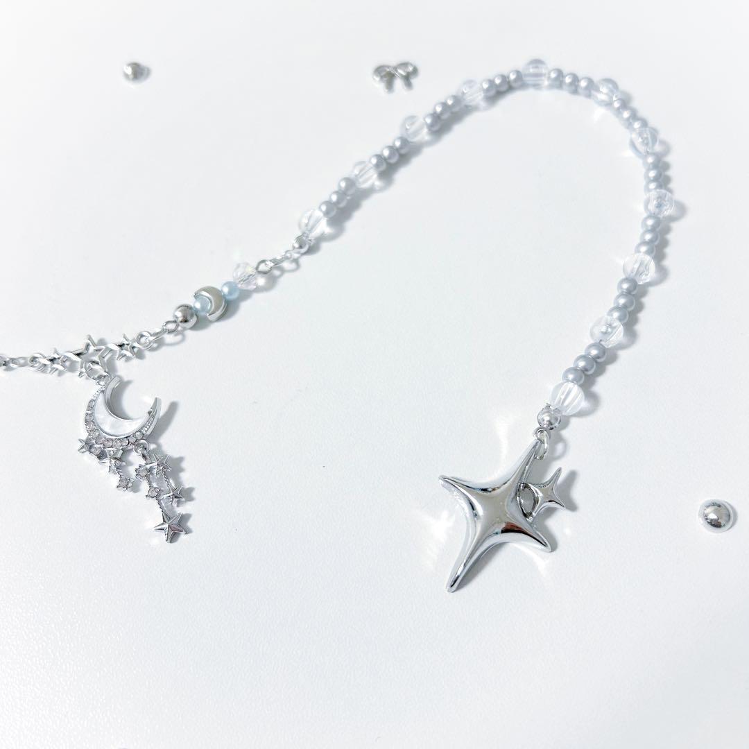 バッグチャーム スクバ ビーズキーホルダー ワンホン バレエコア