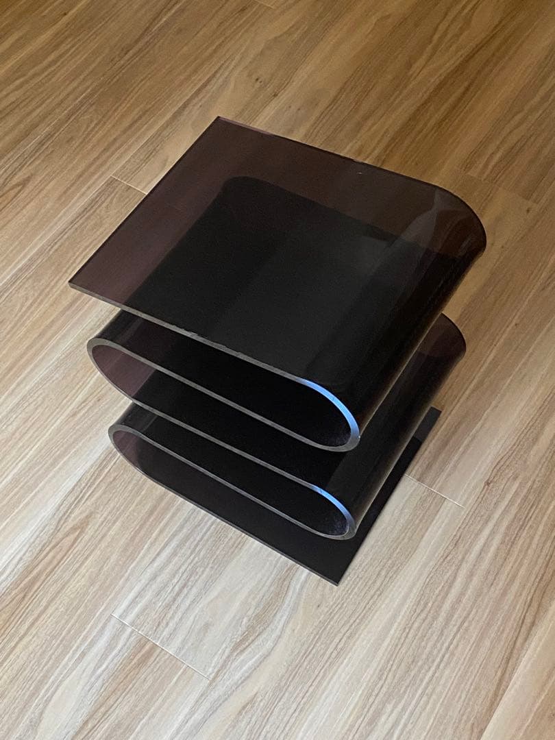6johan WAVE SIDE TABLE クリアブラック