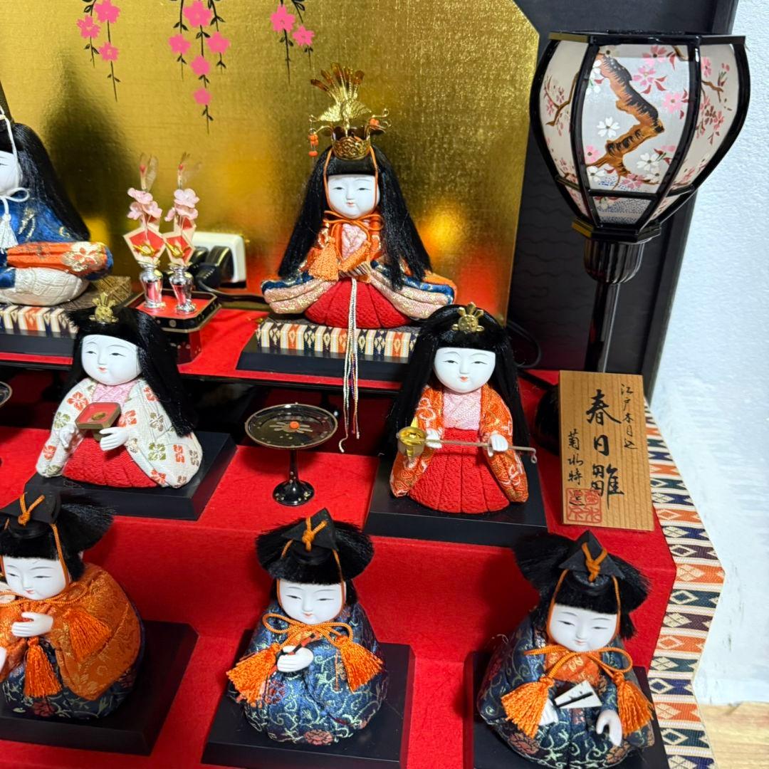 雛人形 春日雛 5段飾り 江戸木目込 15人 伝統工芸品 初節句 ひなまつり
