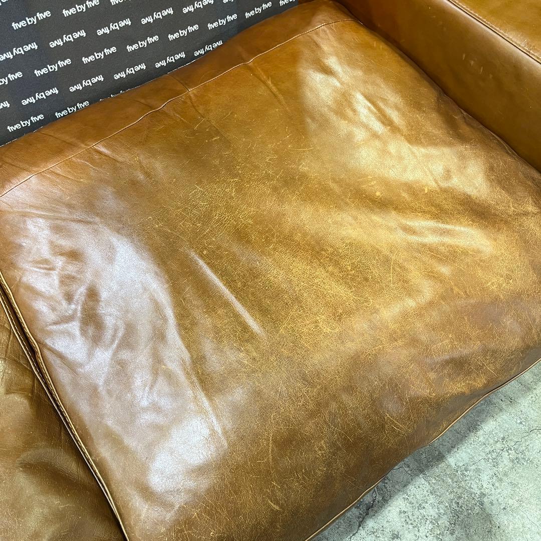 アクタス five by five 3350ソファ 総革 2人掛けワイドソファ