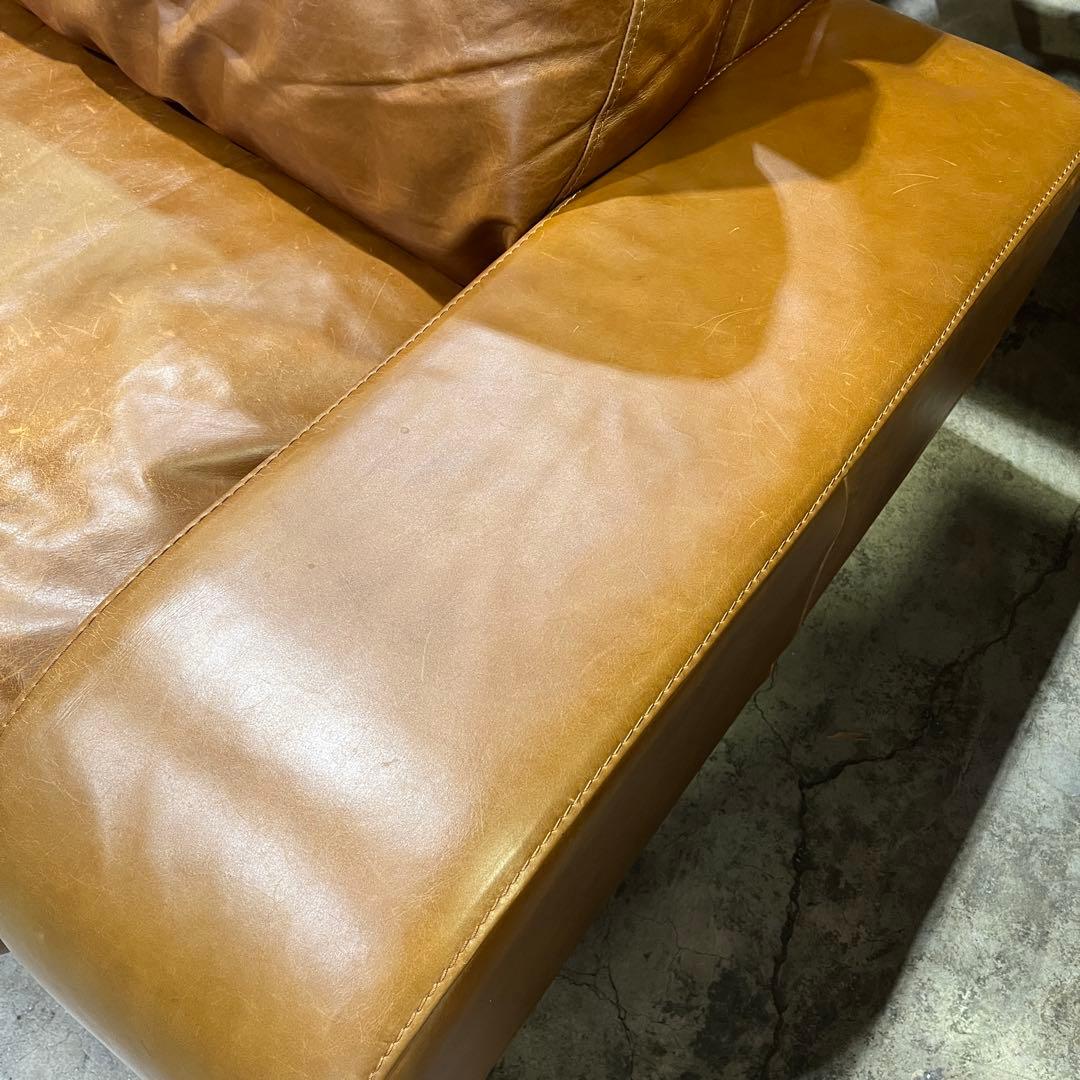 アクタス five by five 3350ソファ 総革 2人掛けワイドソファ