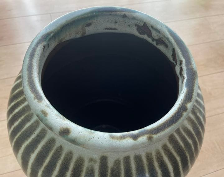 信楽焼 すだれ茶壺 すいか壺 骨董アンティーク - メルカリ