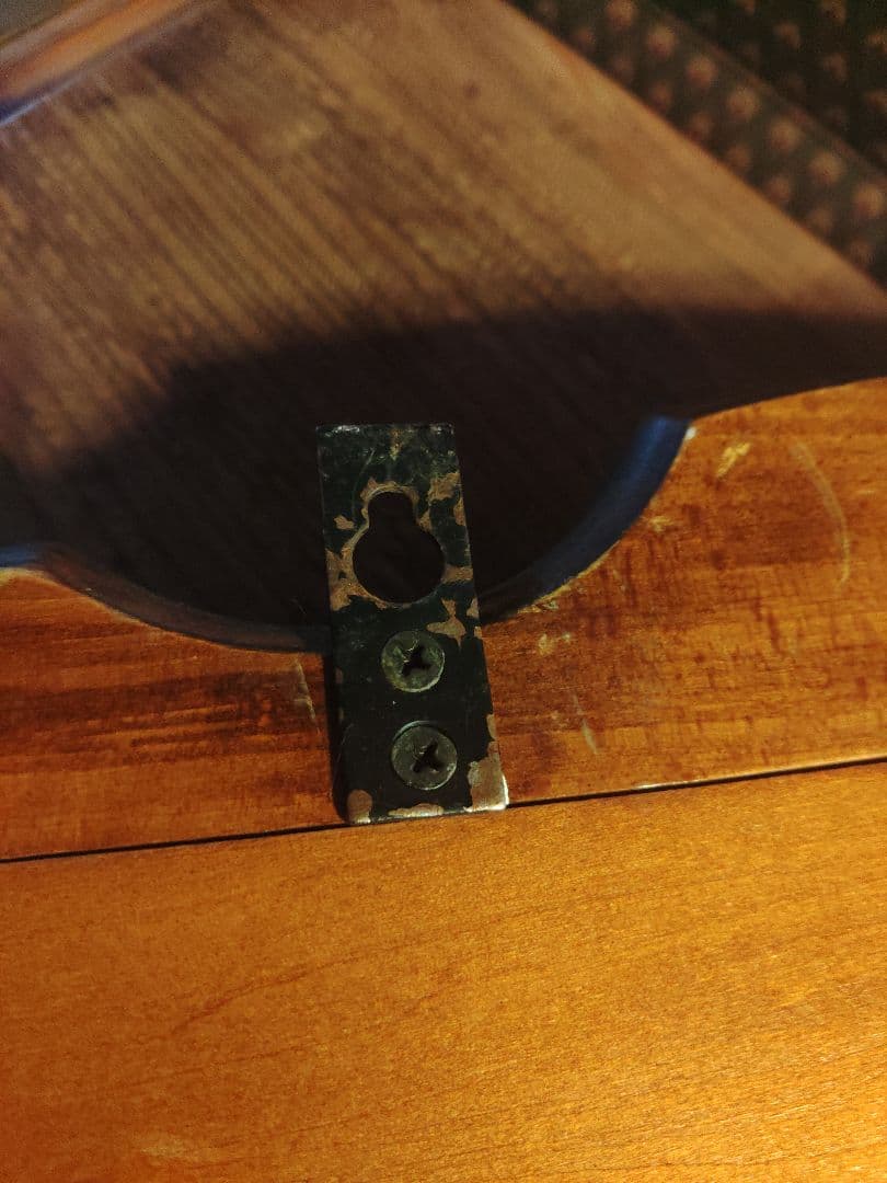 希少　オールドカリモク　コロニアルシリーズ　ウォールミラー　壁掛け　鏡　レトロ