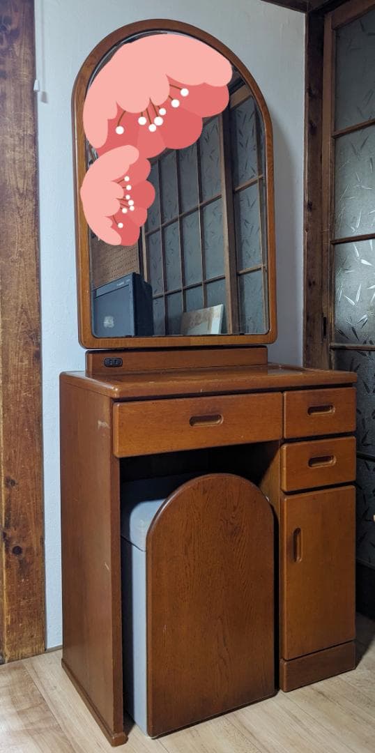 最低価格 昭和レトロ ドレッサー 鏡台 ヴィンテージ 古家具 インテリア