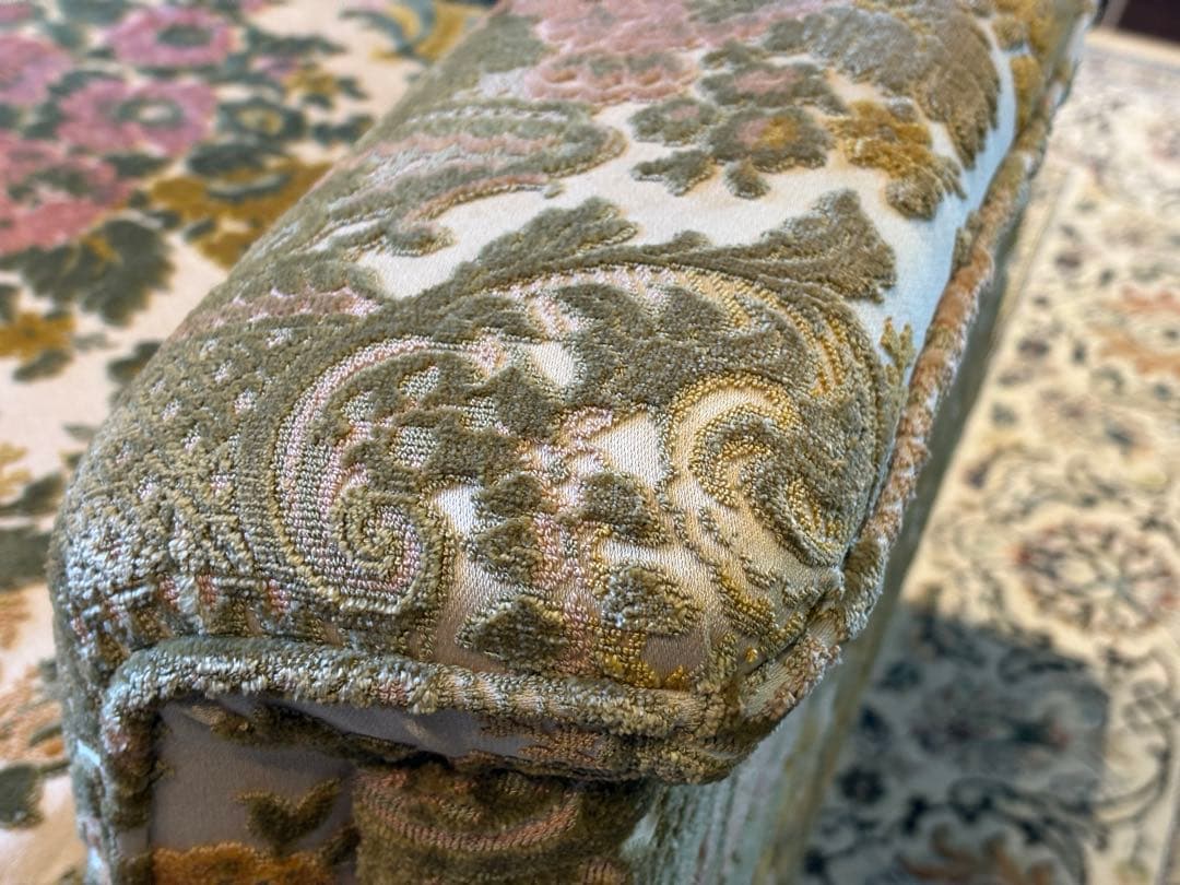 金華山織　３Pソファ　ヴィンテージ　レトロ　ヨーロピアン　クラシック　In