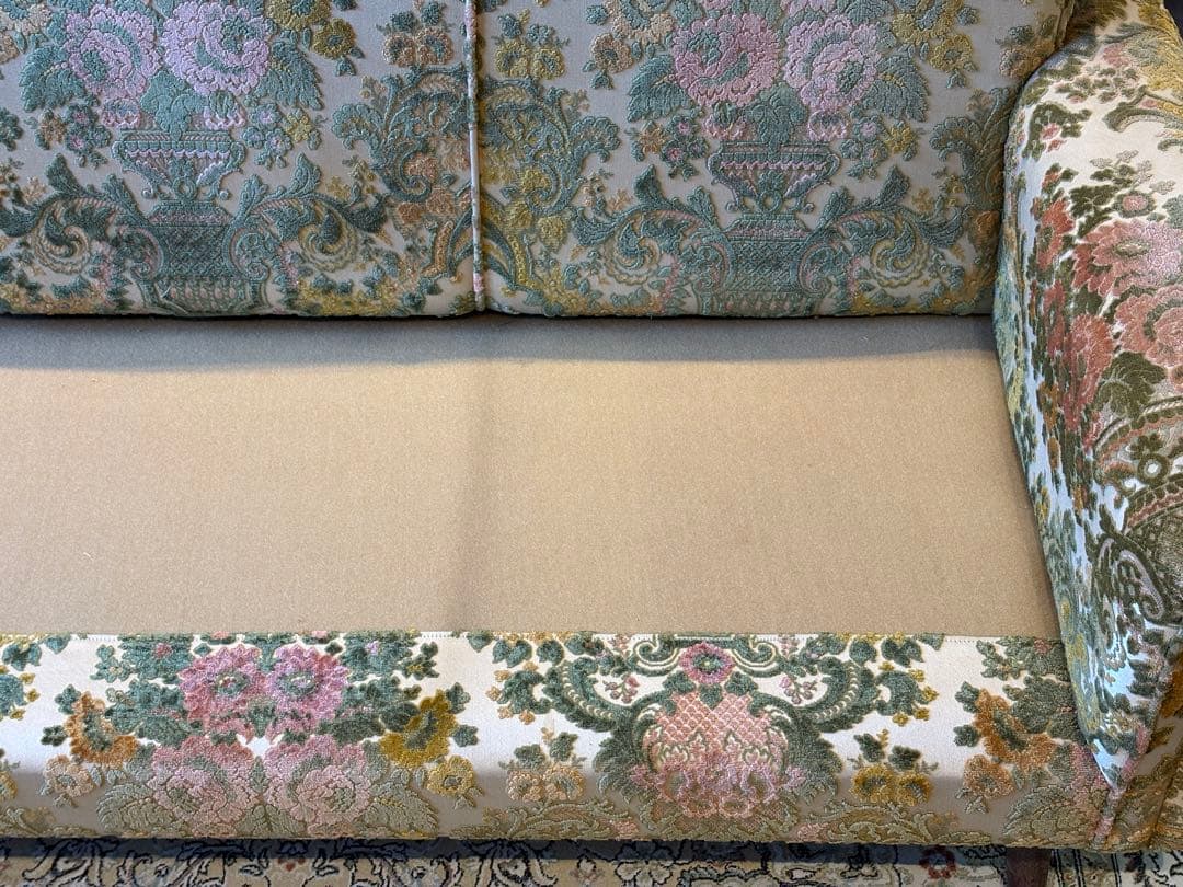 金華山織　３Pソファ　ヴィンテージ　レトロ　ヨーロピアン　クラシック　In