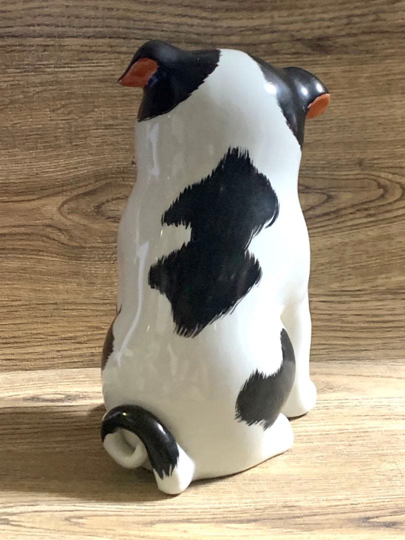 昭和レトロ　九谷焼　長峰　犬の置物　希少　激レア　ヴィンテージ品