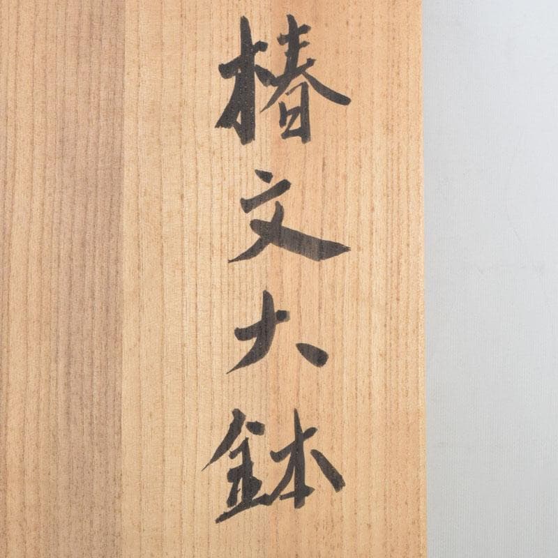 伝統工芸 豊福誠作 色絵 椿文 大鉢 共箱 V 8984A