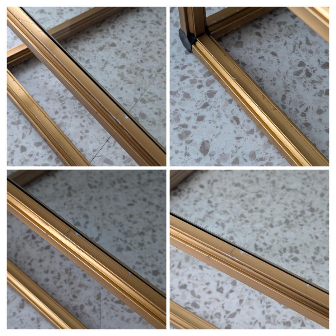 90s ビンテージ メタルフレーム モジュール ラック ガラス棚 スペース