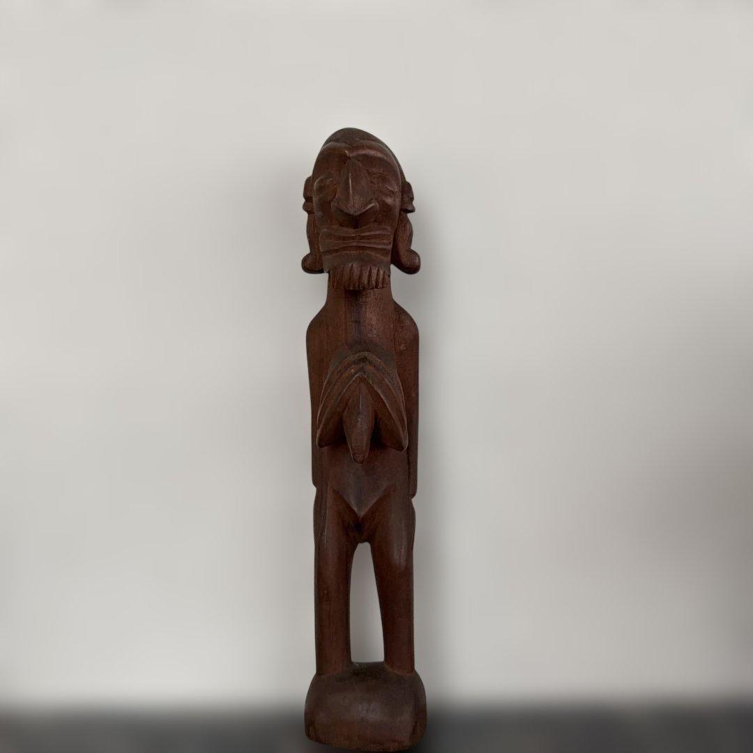 イースター島　木彫り　彫像　ブラウン アンティーク　ヴィンテージ