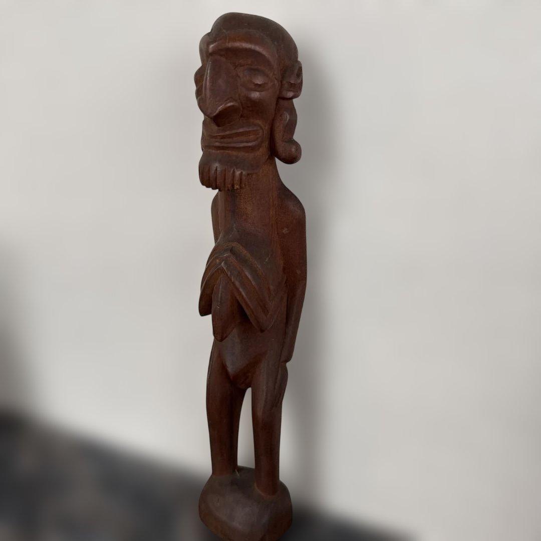 イースター島　木彫り　彫像　ブラウン アンティーク　ヴィンテージ