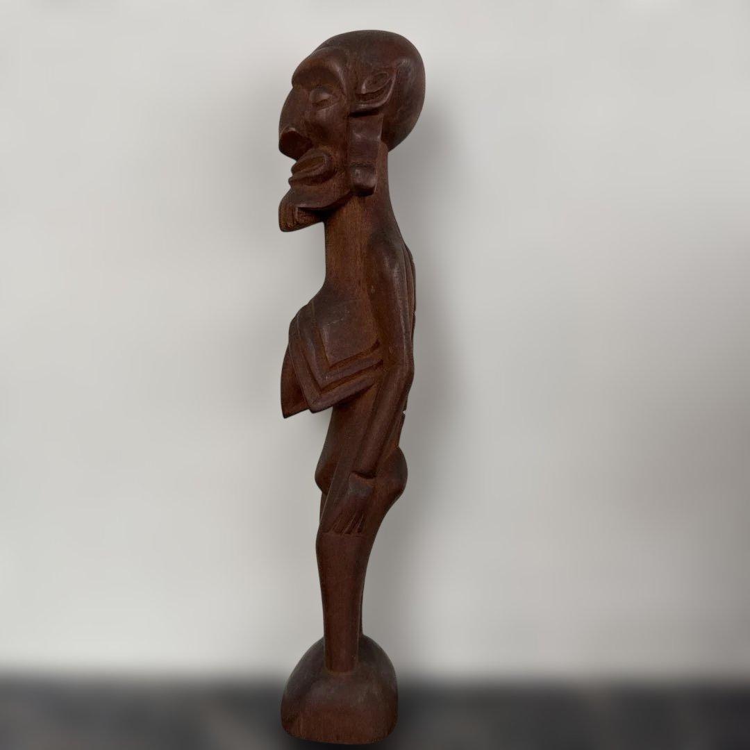 イースター島　木彫り　彫像　ブラウン アンティーク　ヴィンテージ