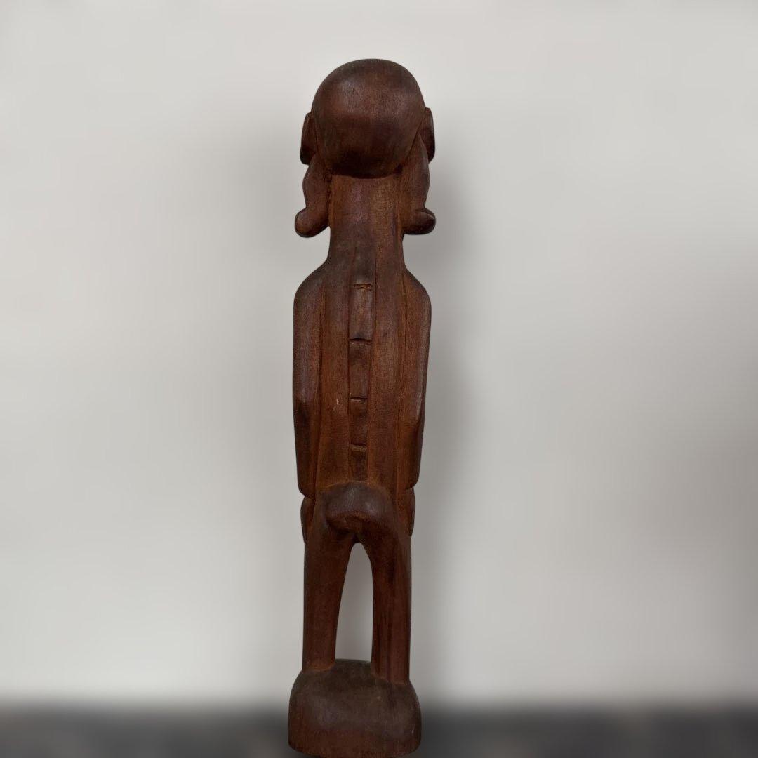 イースター島　木彫り　彫像　ブラウン アンティーク　ヴィンテージ