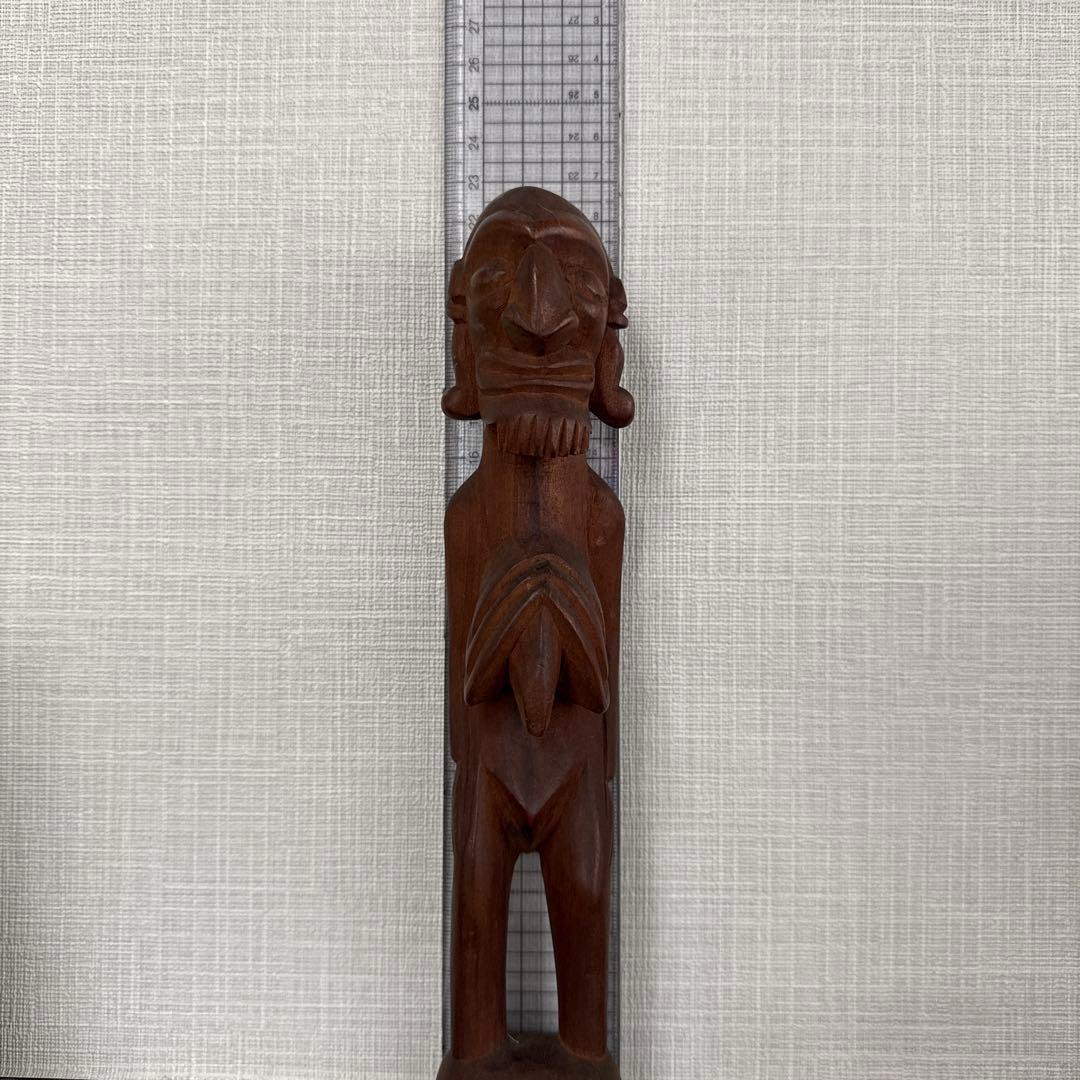 イースター島　木彫り　彫像　ブラウン アンティーク　ヴィンテージ