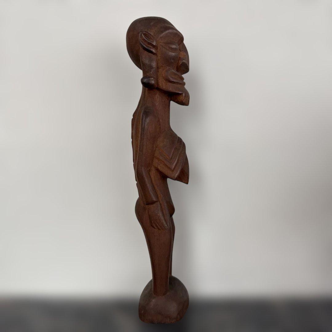 イースター島　木彫り　彫像　ブラウン アンティーク　ヴィンテージ