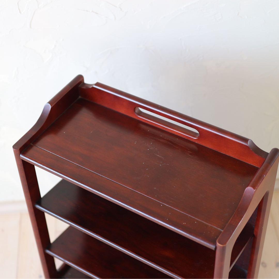 Karimoku / カリモク家具　ダークブラウン木製4段シェルフ