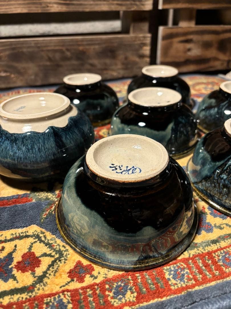 【希少】【箱入り未使用】　北海道　こぶ志焼　文色窯　小鉢　深皿セット！