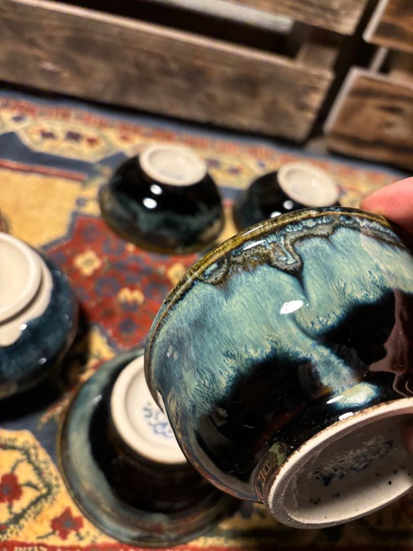 【希少】【箱入り未使用】　北海道　こぶ志焼　文色窯　小鉢　深皿セット！