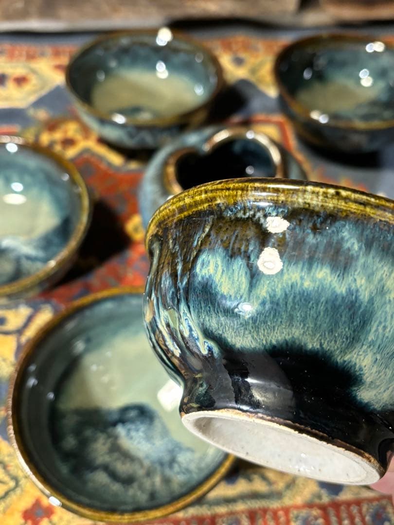 【希少】【箱入り未使用】　北海道　こぶ志焼　文色窯　小鉢　深皿セット！