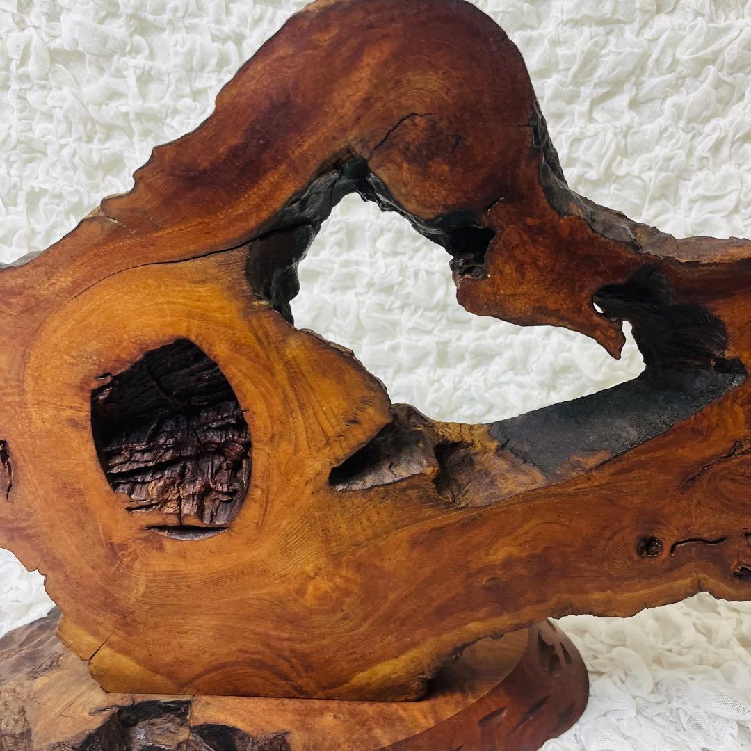 欅けやき 天然木 インテリア 和室置物一枚板 玄関飾りオブジェ衝立 昭和レトロ