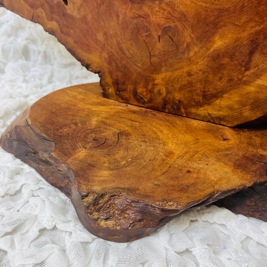 欅けやき 天然木 インテリア 和室置物一枚板 玄関飾りオブジェ衝立 昭和レトロ