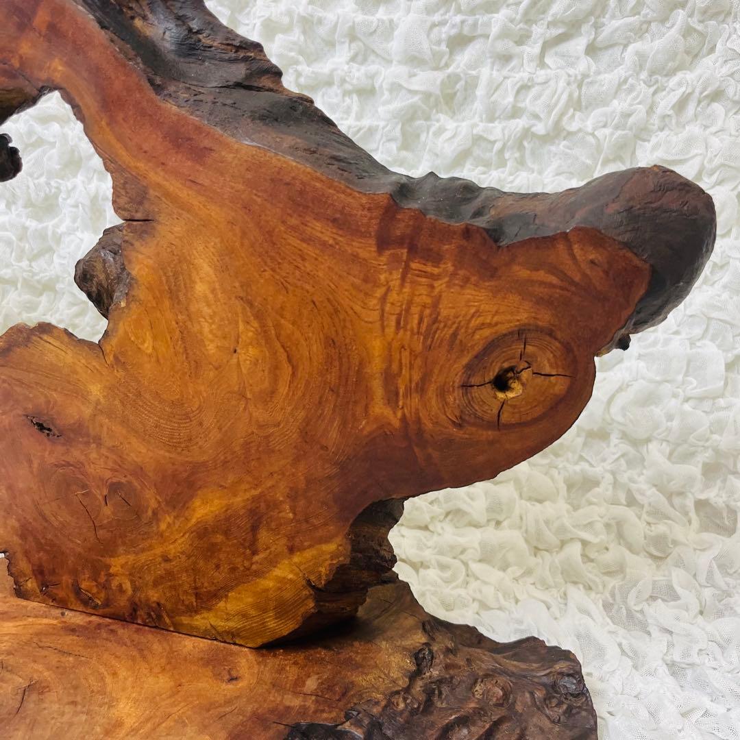 欅けやき 天然木 インテリア 和室置物一枚板 玄関飾りオブジェ衝立 昭和レトロ