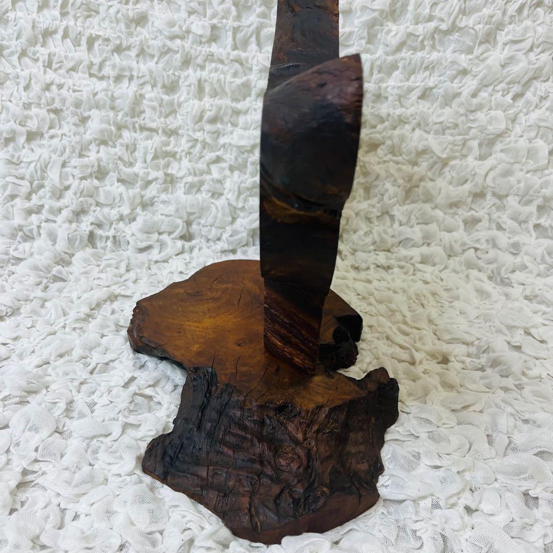 欅けやき 天然木 インテリア 和室置物一枚板 玄関飾りオブジェ衝立 昭和レトロ