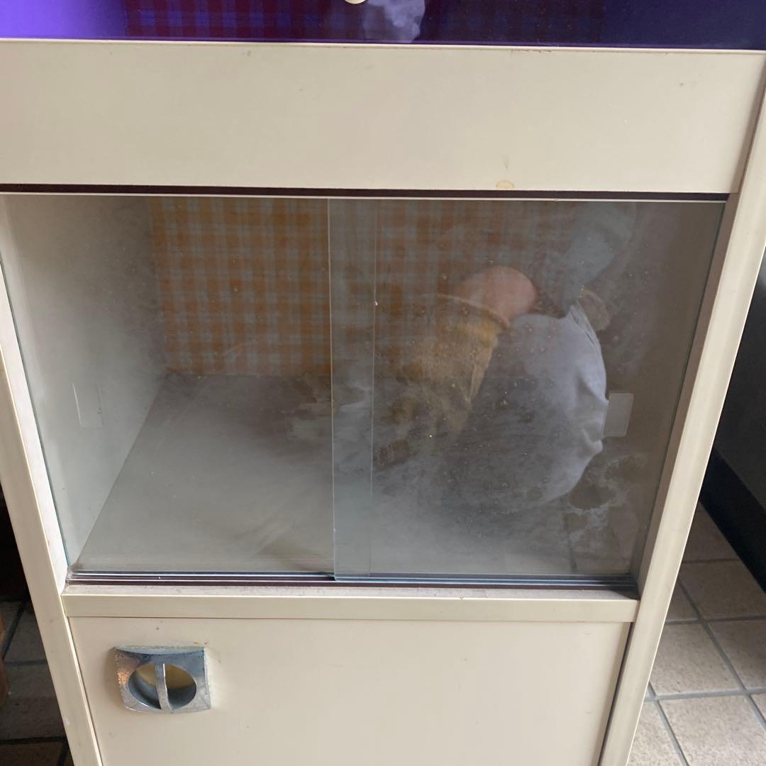 昭和レトロポップ　棚　キャビネット　ホワイト　白　パープル　オレンジ　チェック