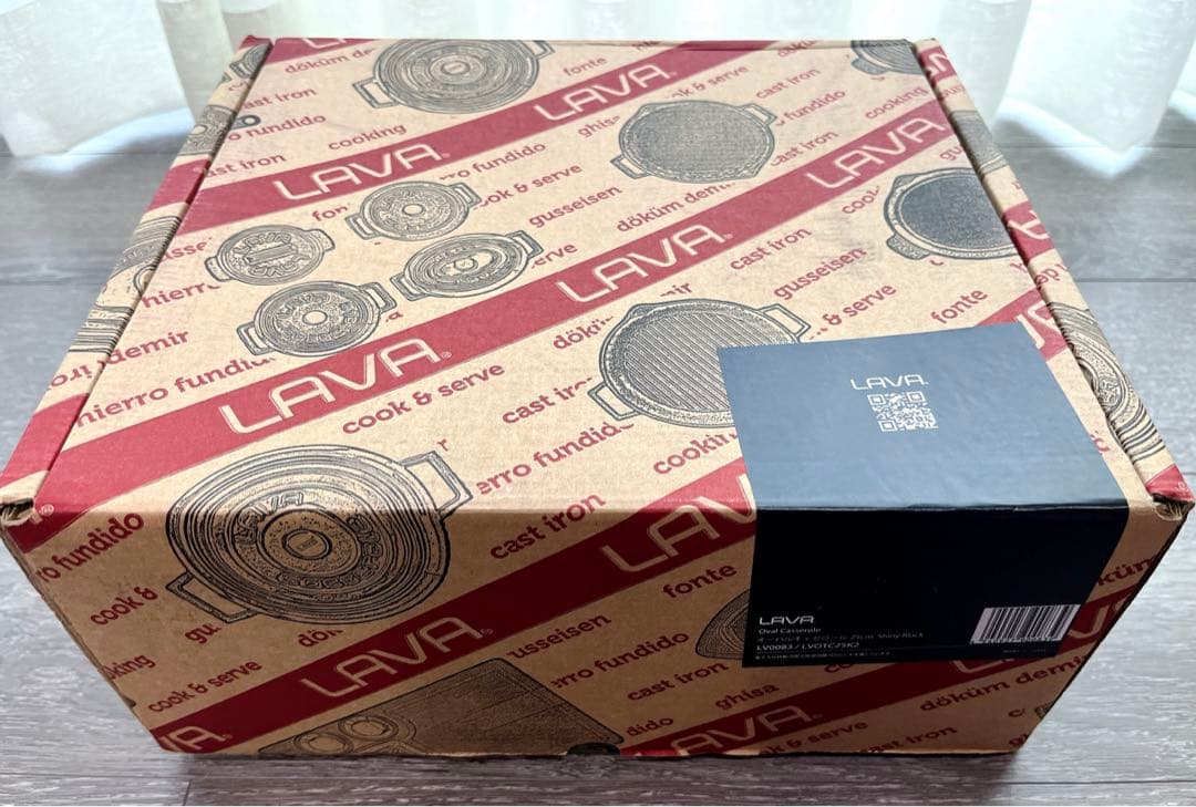 LAVA ラヴァ オーバルキャセロール シャイニーブラック25cm - メルカリ