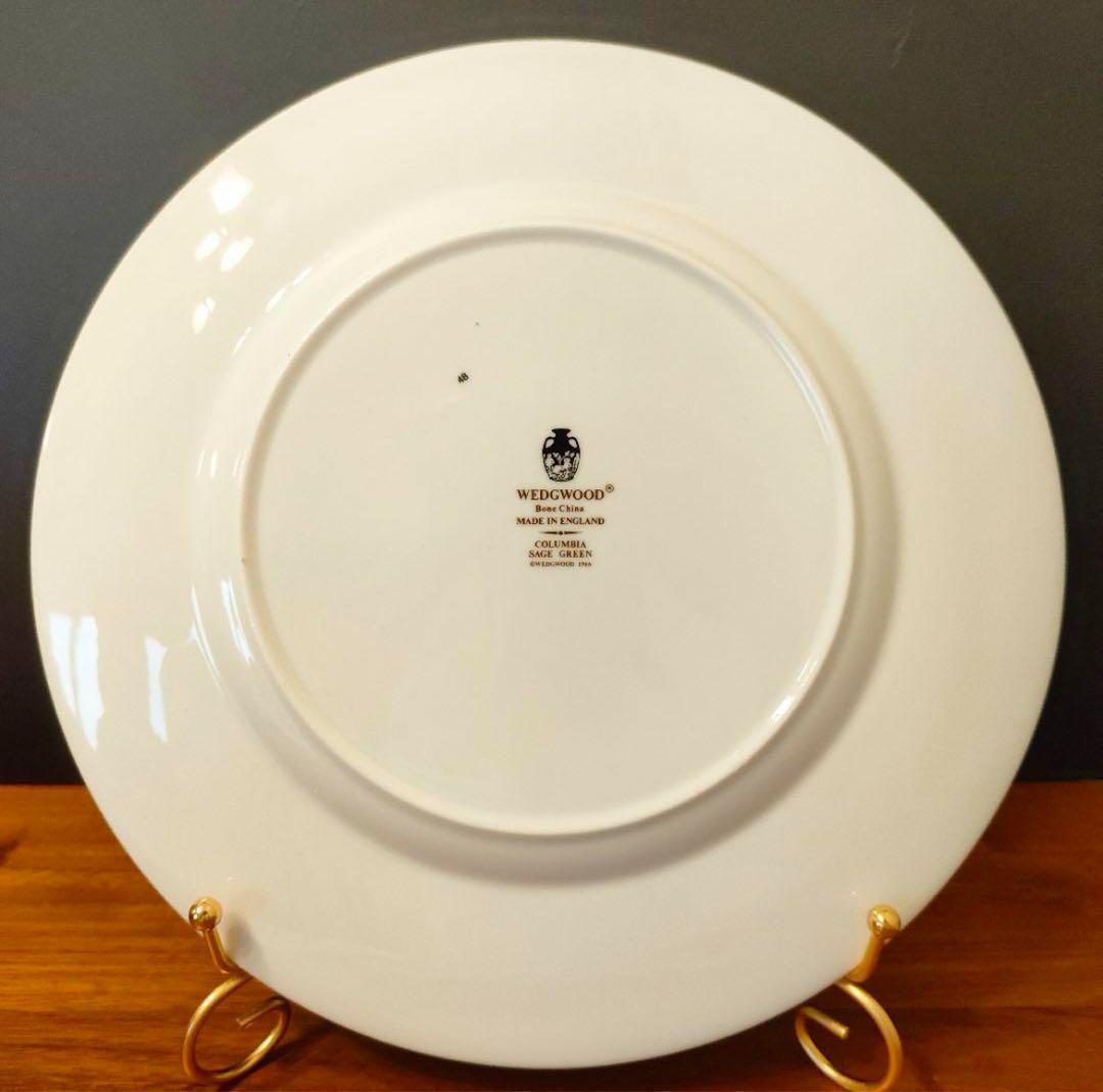 ウェッジウッド ディナープレート フロレンティーン セージグリーン 黒壺 美品