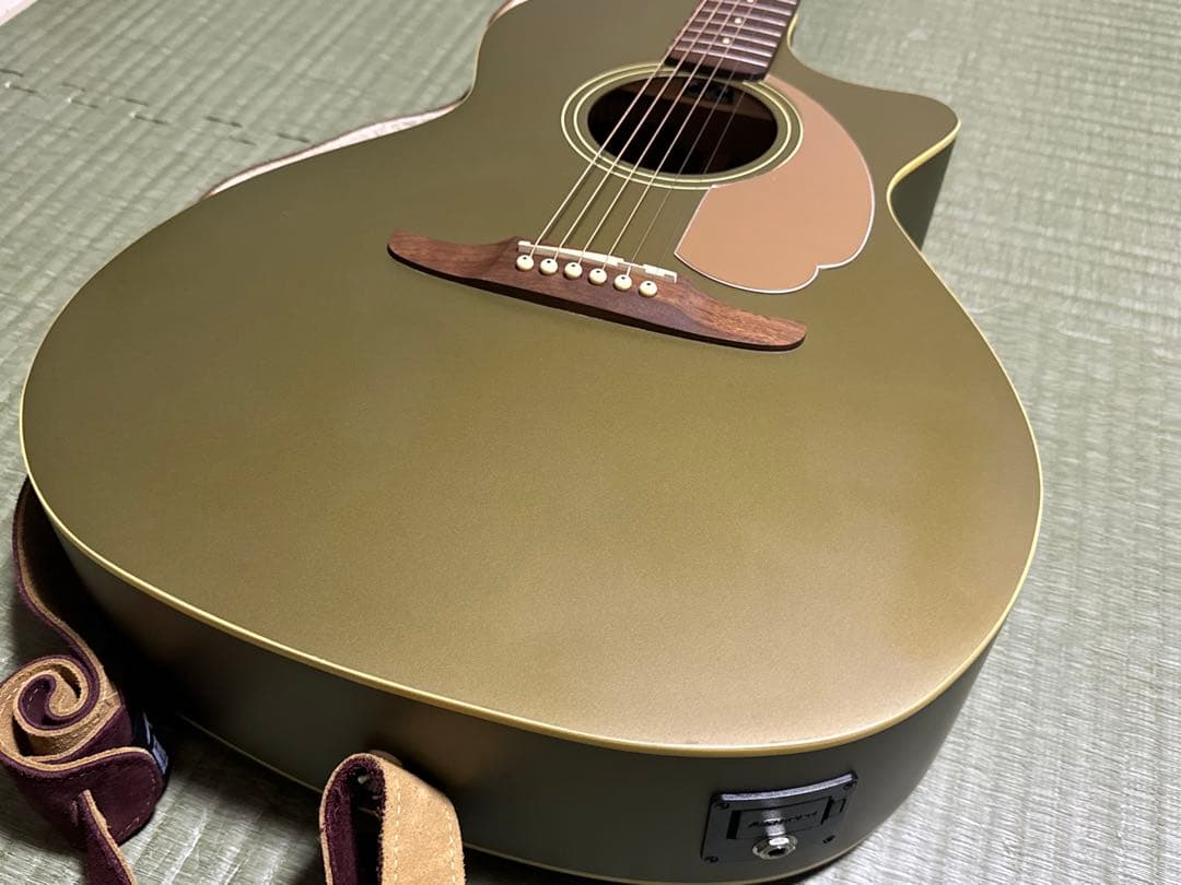 fender エレアコ Newporter Player オリーブサテン 美品 - メルカリ