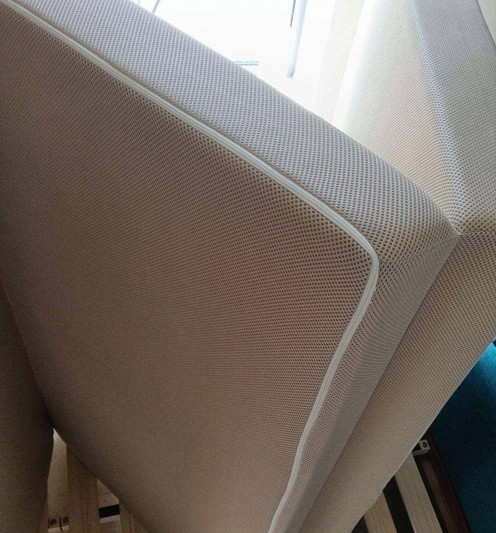 セミダブル 高反発 メッシュカバーマットレス ベージュ 引取り対応可能