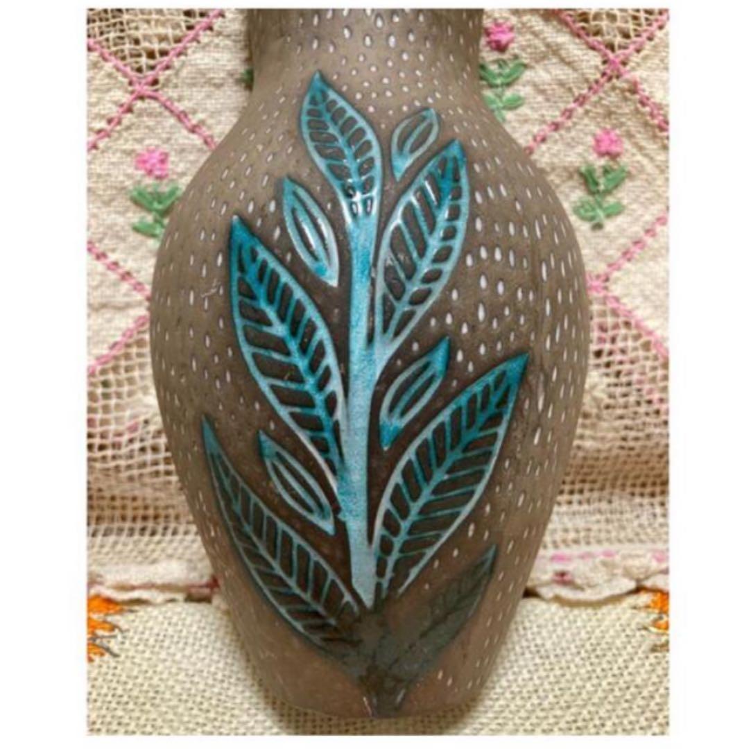 《レア！》 ウプサラエクビー マリシムルソン 【青と黄色のお花　フラワーベース】