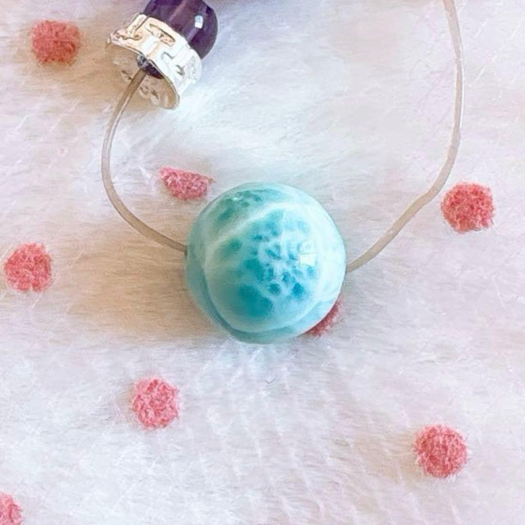 まゆ様♥️ラリマー ハートチャーム(シルバー925)&フローライトハート天然石