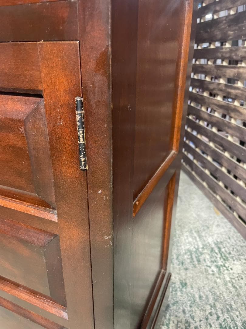 J716 松本民芸家具 食器棚 飾り棚 アンティーク家具 キャビネット