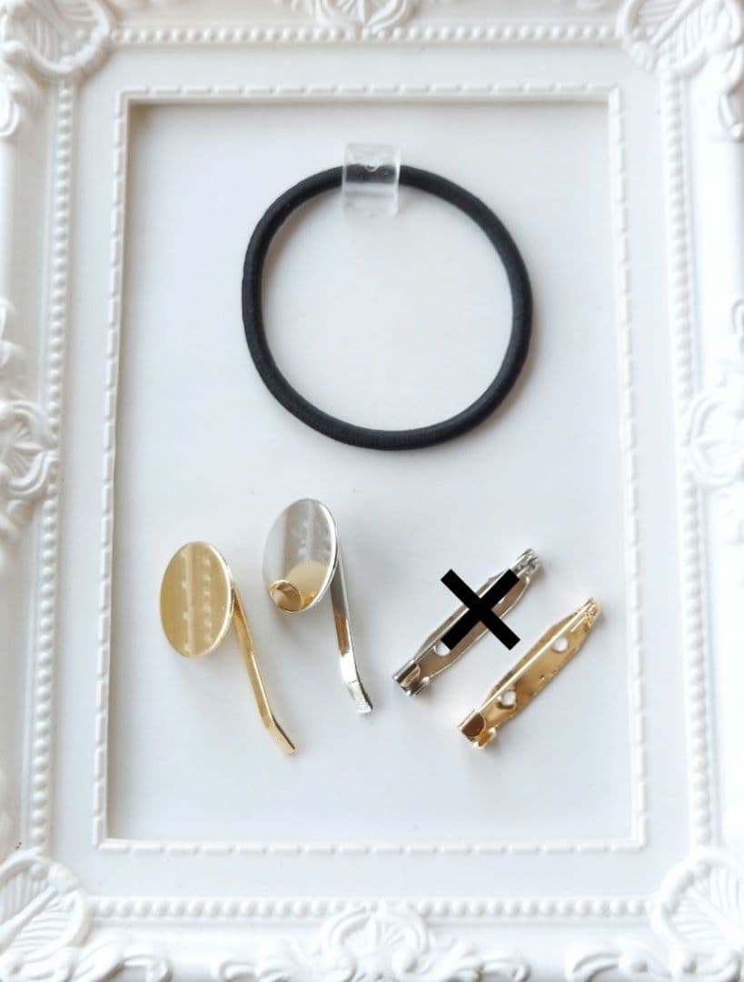 【1675】レジン　マトリカリア　ヘアゴム　ポニーフック　ブロ―チ　ハンドメイド