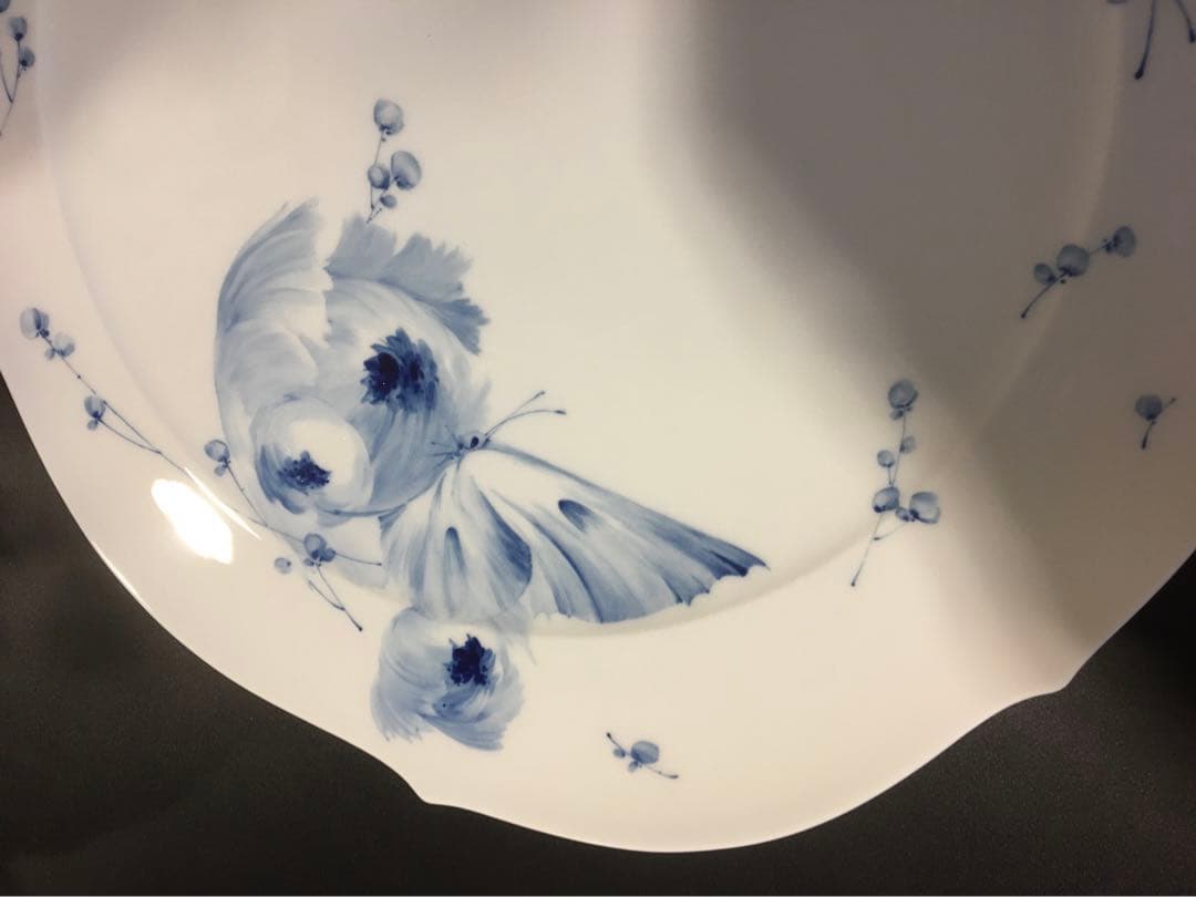 ⭐️38cm青い花　グランドプレート