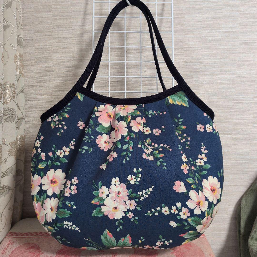 春幸秋様　チェック猫ちゃん　Lサイズ グラニーバッグ　ハンドメイド