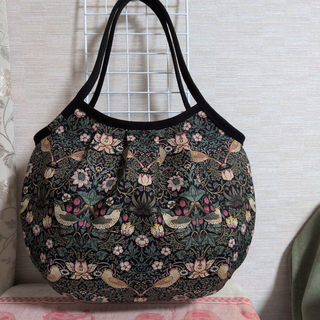 春幸秋様　チェック猫ちゃん　Lサイズ グラニーバッグ　ハンドメイド