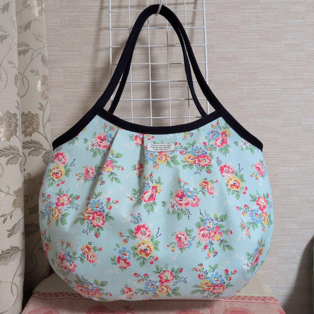 春幸秋様　チェック猫ちゃん　Lサイズ グラニーバッグ　ハンドメイド