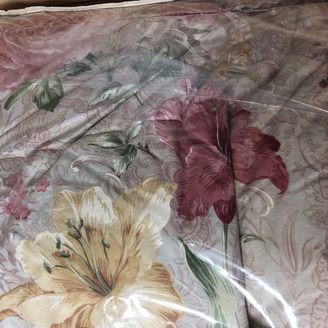 産シルバーダッグダウン羽毛掛け布団カバー付き(未使用)