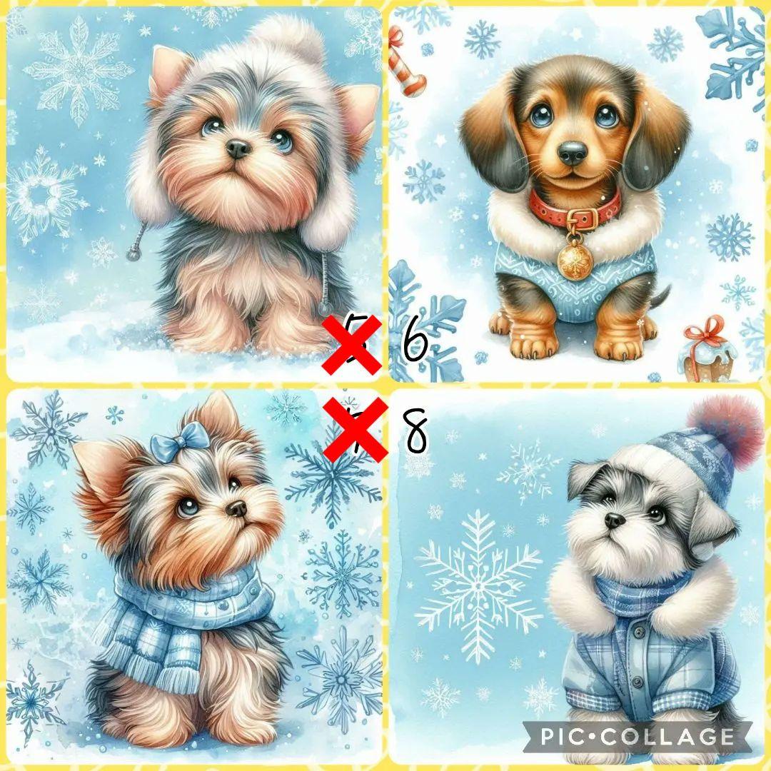 11/14♡わんちゃん♡雪の結晶♡パネル♡ハンドメイド