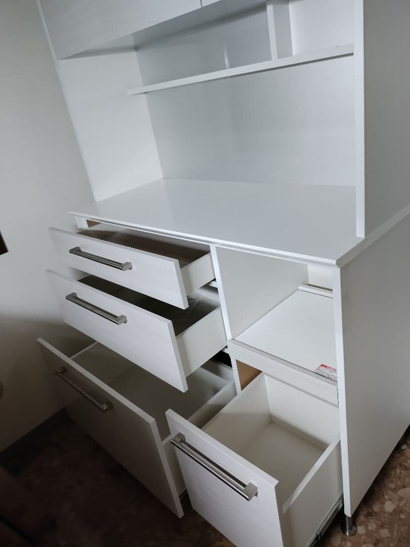 ホワイト 食器棚 キッチンボード