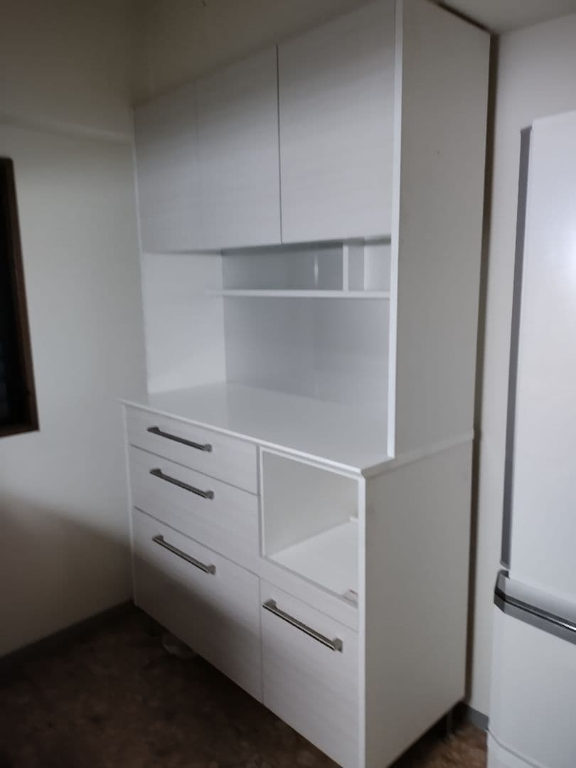 ホワイト 食器棚 キッチンボード