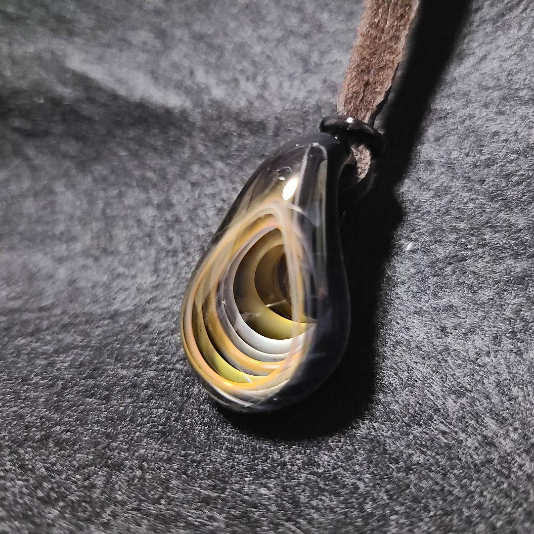 【玉響glass】タイムトンネルペンダント ポリシリケイトガラス 一品物